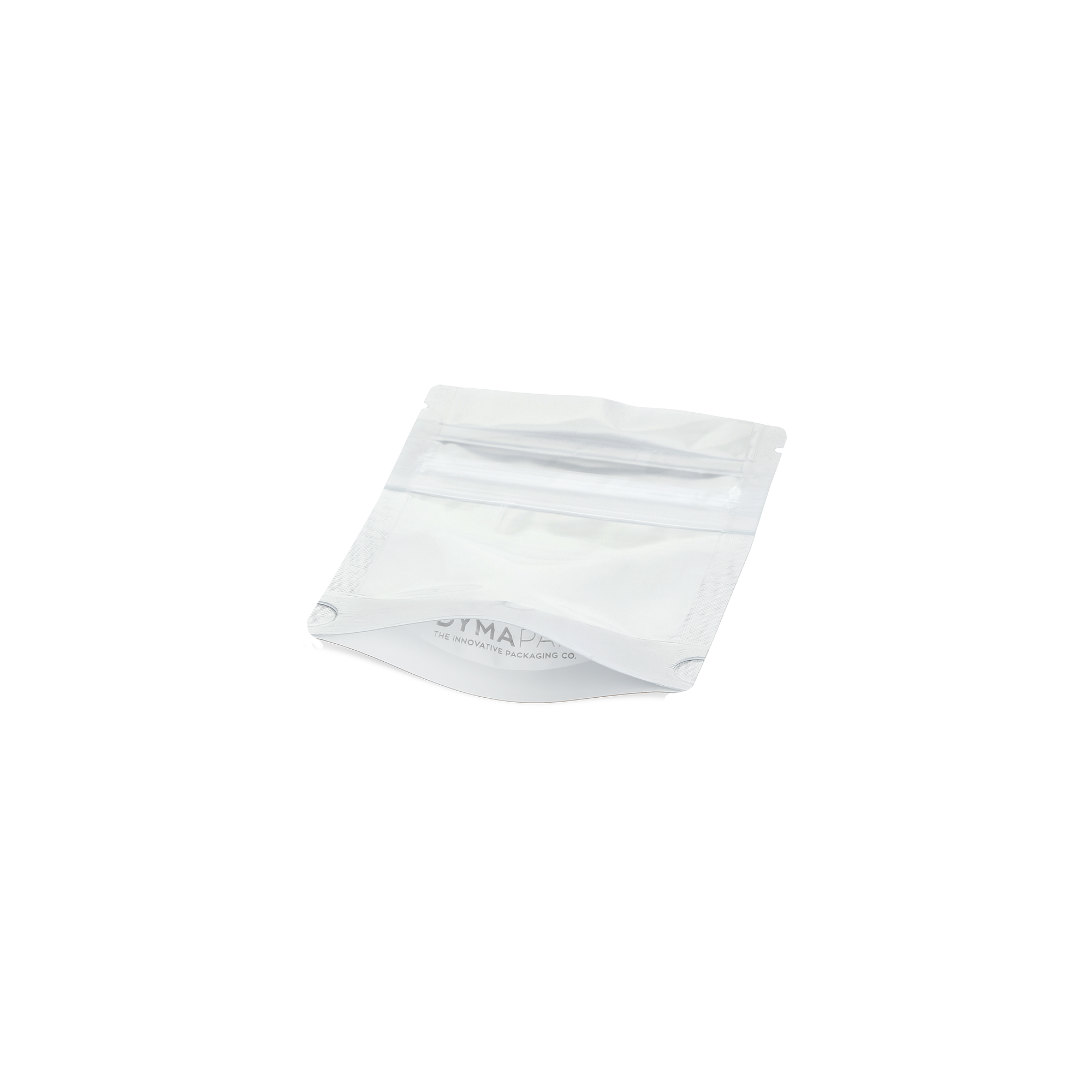 Mylar Bag DymaPak Child Resistant CR White 1/4 oz - Opaque 7 Grams (1,000 Count), 500 Count