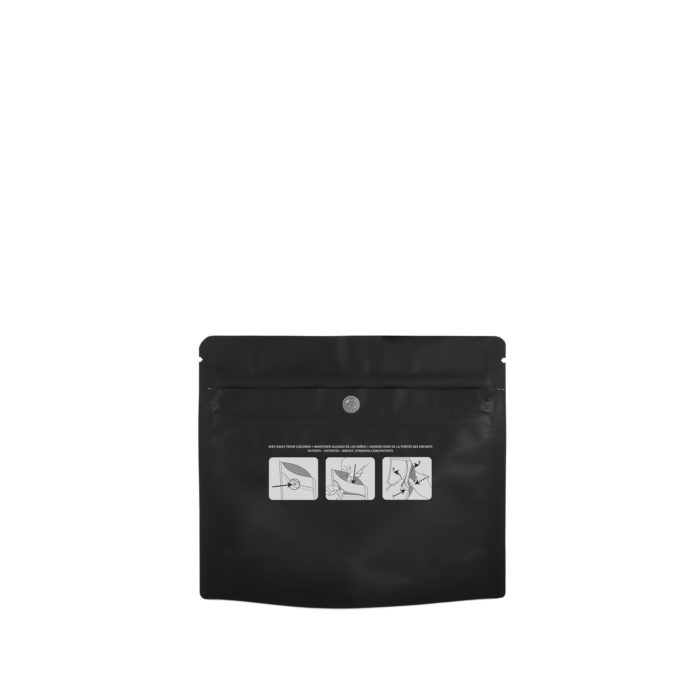 Matte Black Child Resistant Pouch Bags 4 x 2 1/2 x 6 100 pack CRP2MB