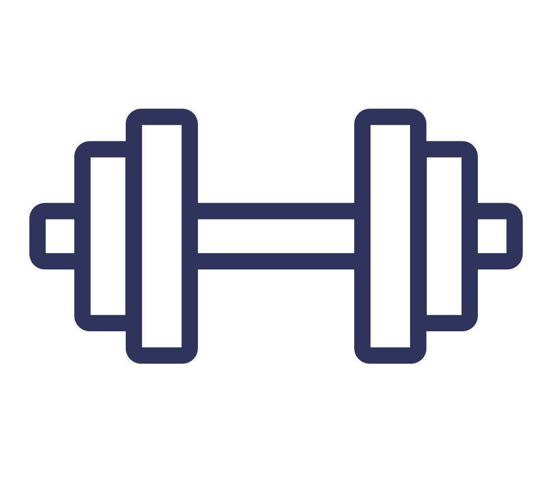 Stacked dumbbell icon